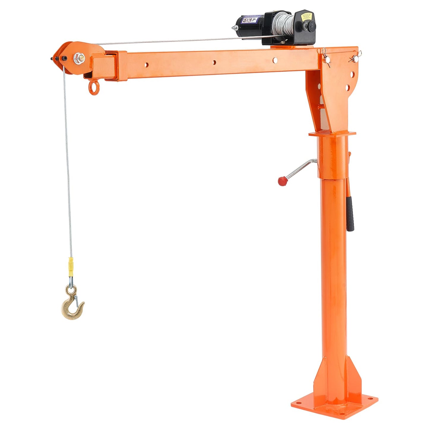 VEVOR Electric Pickup Truck Crane, 1100 lbs, Folding Truck-Mounted Bed Crane with Electric Winch 3500 lbs, 360° Swivel for Lifting Goods in Construction, Factory