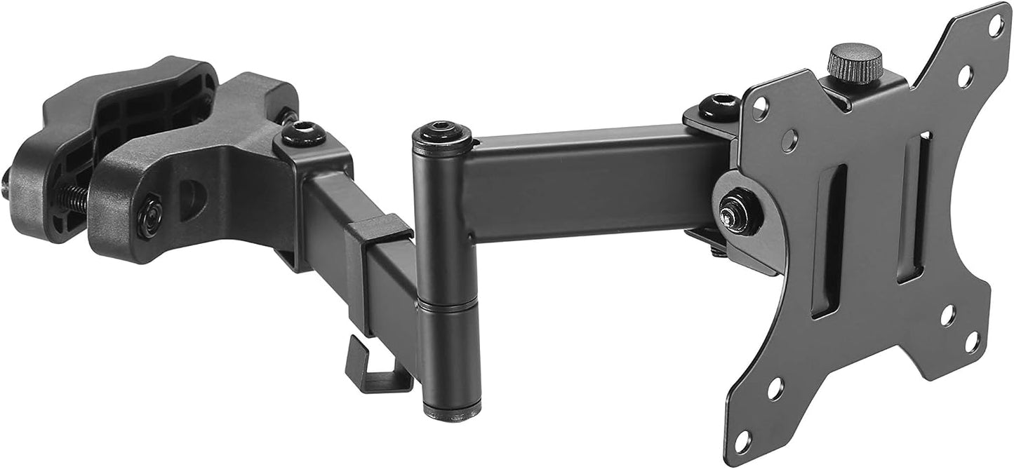 Amer 75mm 100mm 17 32 inch PM111 Universal Full Motion Pole Mount Monitor Arm with Removable and VESA Plate, Fits