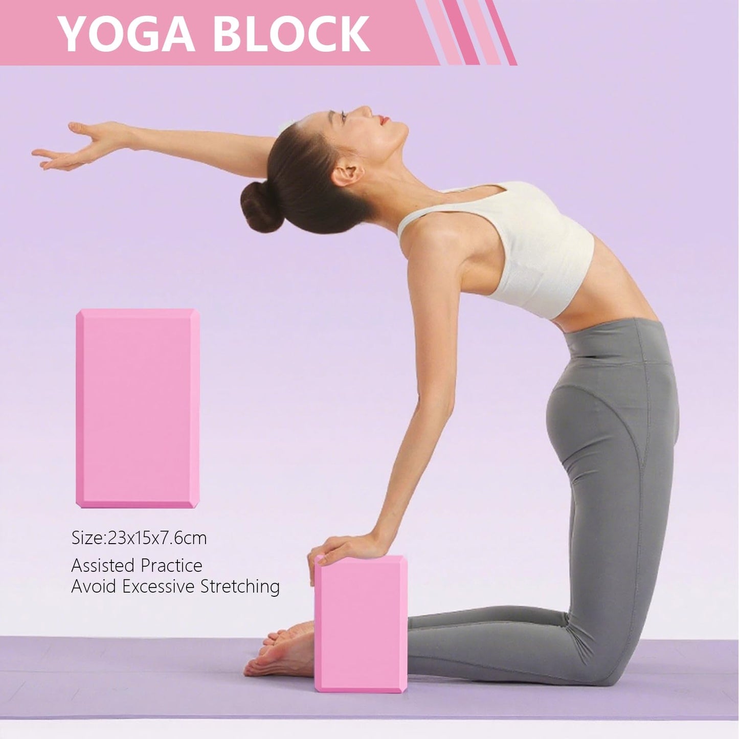 Daywhote Pilates Kit at Home 10PCS Pilates Equipment with 11.81Inch Pilates Ring 9.8Inch Ball 5PCS Stretching Strap Risistance Bands Block Gym Bag