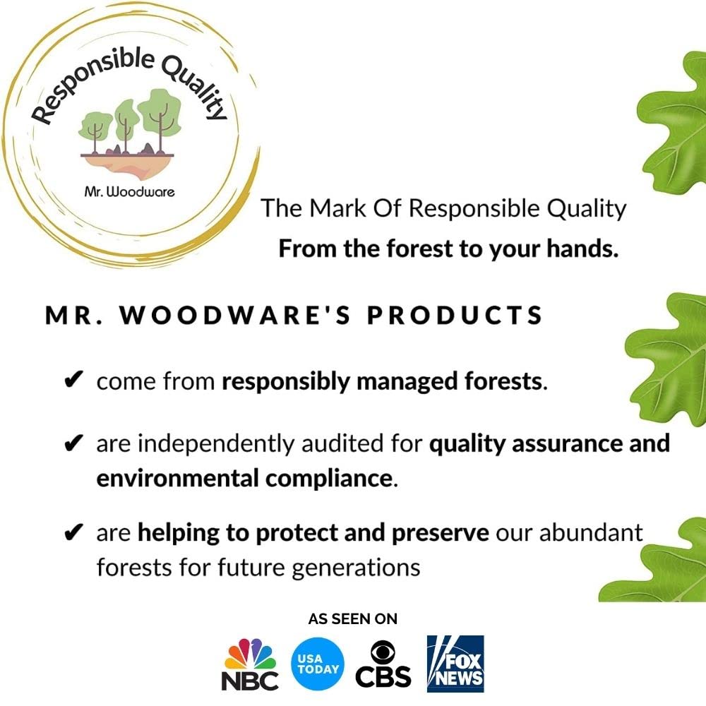 Mr.Woodware 12 Inch Wooden Spoons for Cooking - Set of 24 Long Handle Oval Wooden Spoon for Mixing, Stirring, Tasting - Kitchen Wooden Utensils For Cooking and Crafts, Personalized Wood Burning