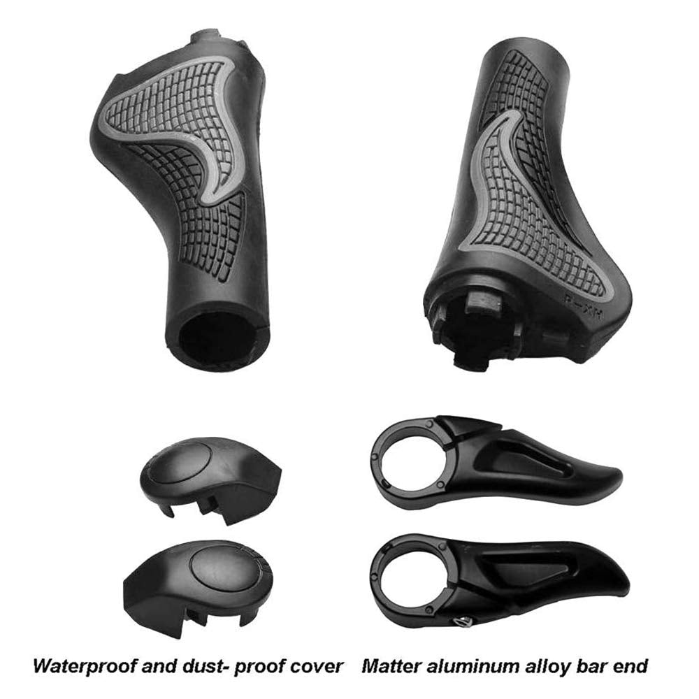Eyech One Pair Bicycle OX Horn Handlebar Grips Anti-Slip Silicon Ergonomic Bike Handlebar Grips for MTB Mountain Road Bike