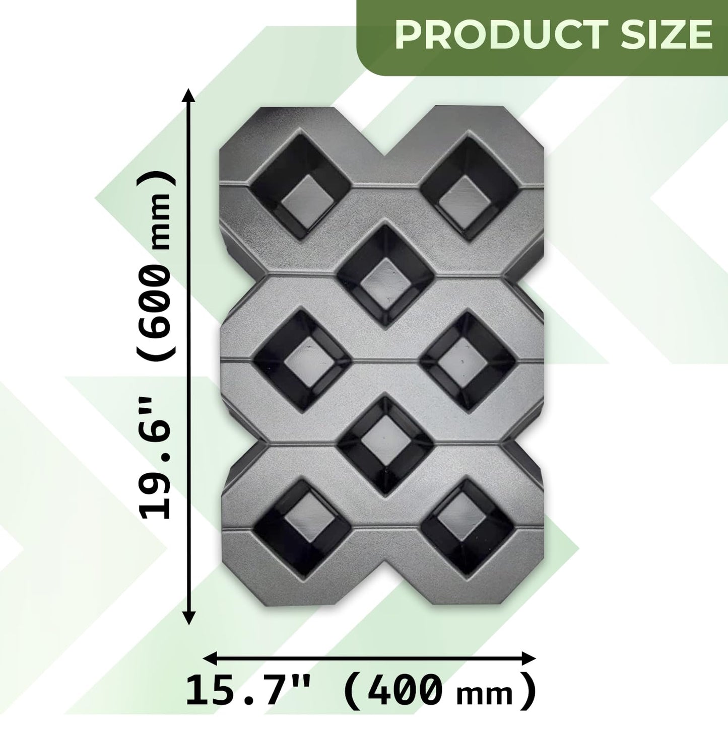 BETONEX Concrete Grass Pavers Breeze Block Paving Bricks Mold ABS 4mm Parking - Plastic Mold for Concrete Paving Cement - Pathmaker Form