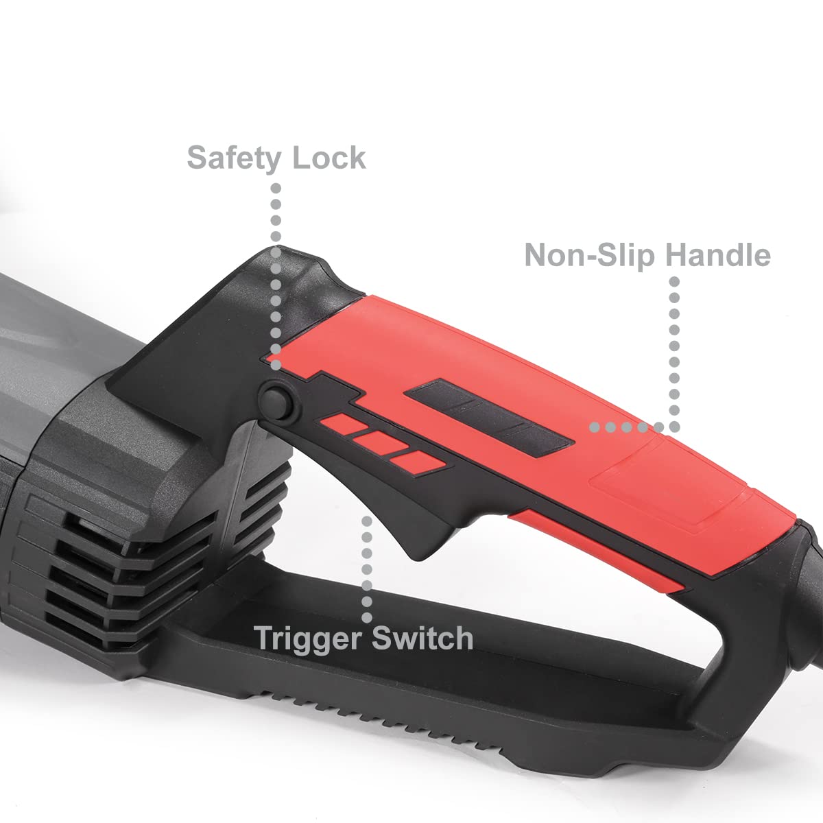 XtrempowerUS 9" Concrete Saw Circular Saw 1800W Electric Cut Off Saw Disc Cutter, Power Cutter Guide Roller (Include 9" Blade), Red/Black