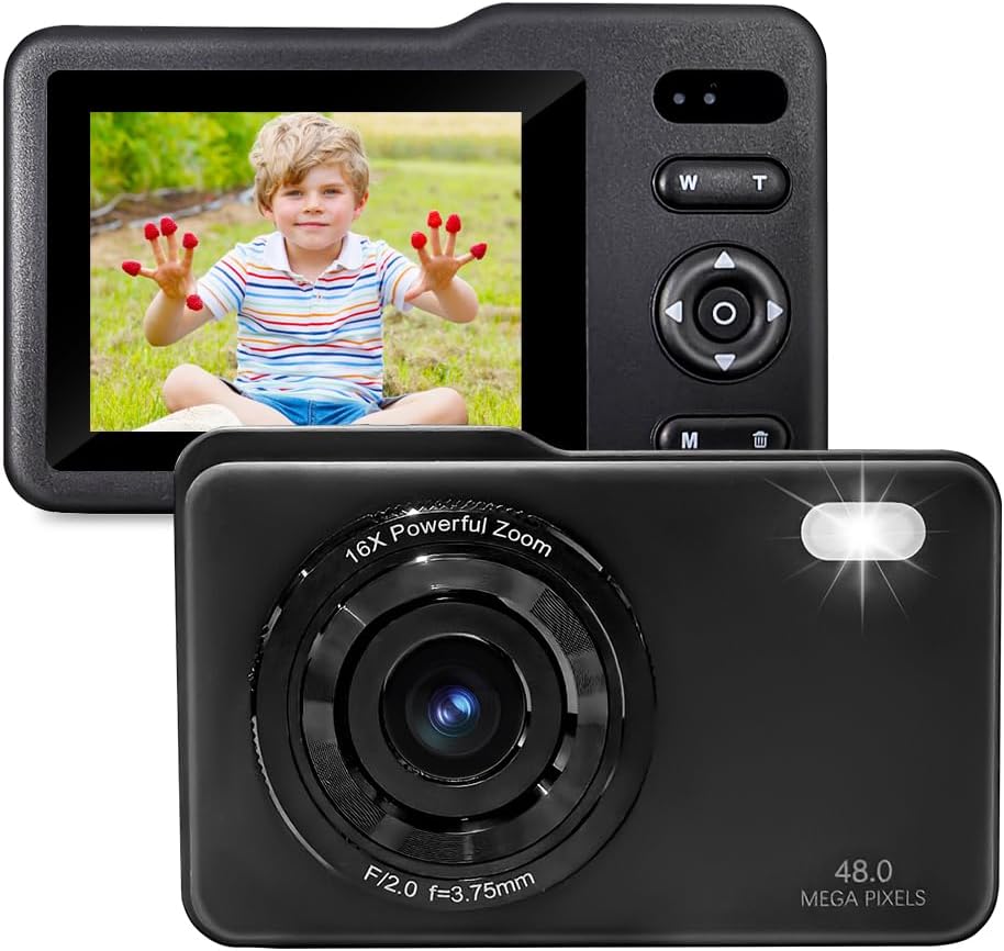 KSO.JLOKN Dummy 64GB FHD1080P 16x Digital Camera, Camera for Kids with Card Zoom Anti Shake Exquisite Compact