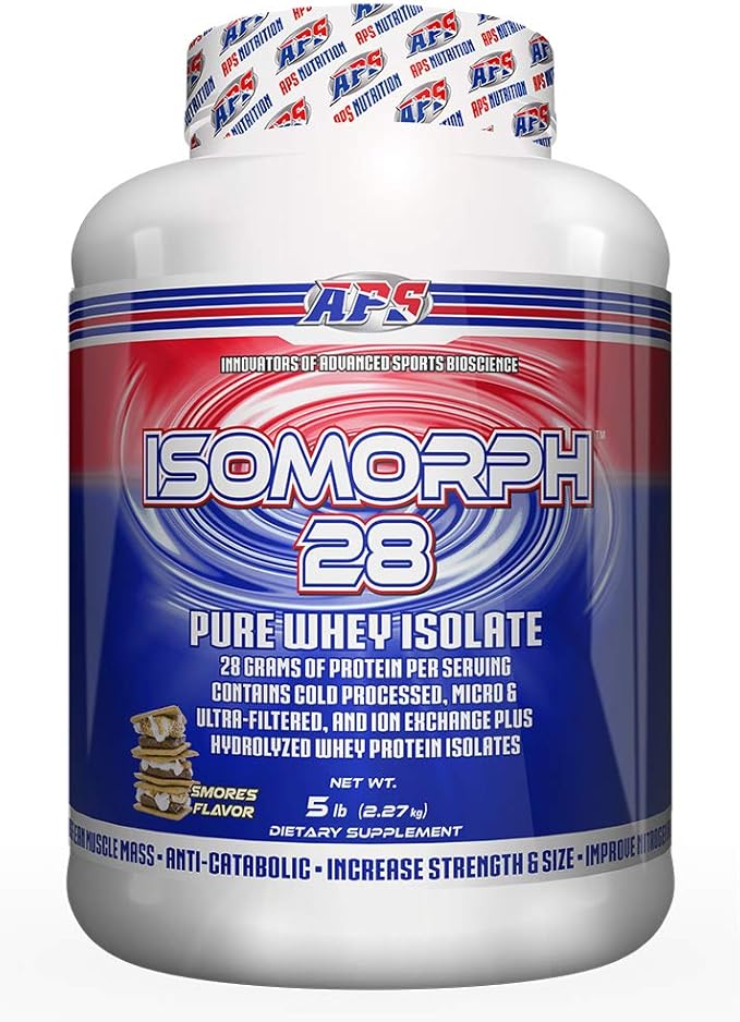 APS Nutrition Isomorph 28 Protein Powder | Pure Whey Isolate | Cold Pressed, Ultra- Filtered, & Ion Exchange Isolates | 28g Protein | 5 Pound (S?™Mores)