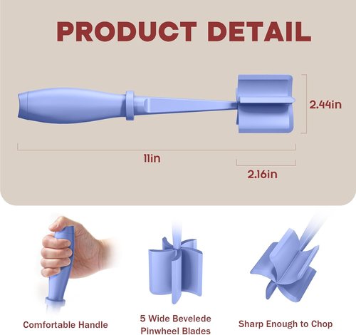 Meat Chopper by Premium | Heat Resistant Hamburger Grinder & Smasher for Ground Beef - Purple
