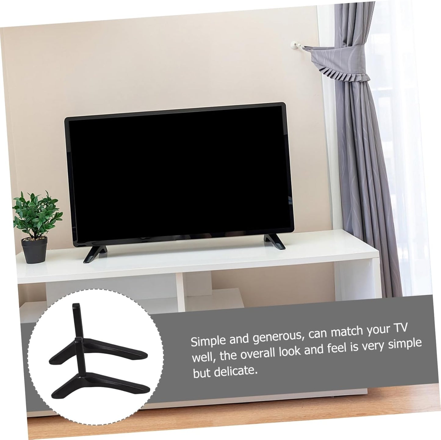 MOBUTOFU 1set Setup Tv Stand Base Bracket Support for Flat Screen Televisions Stable Design Craftsmanship Easy