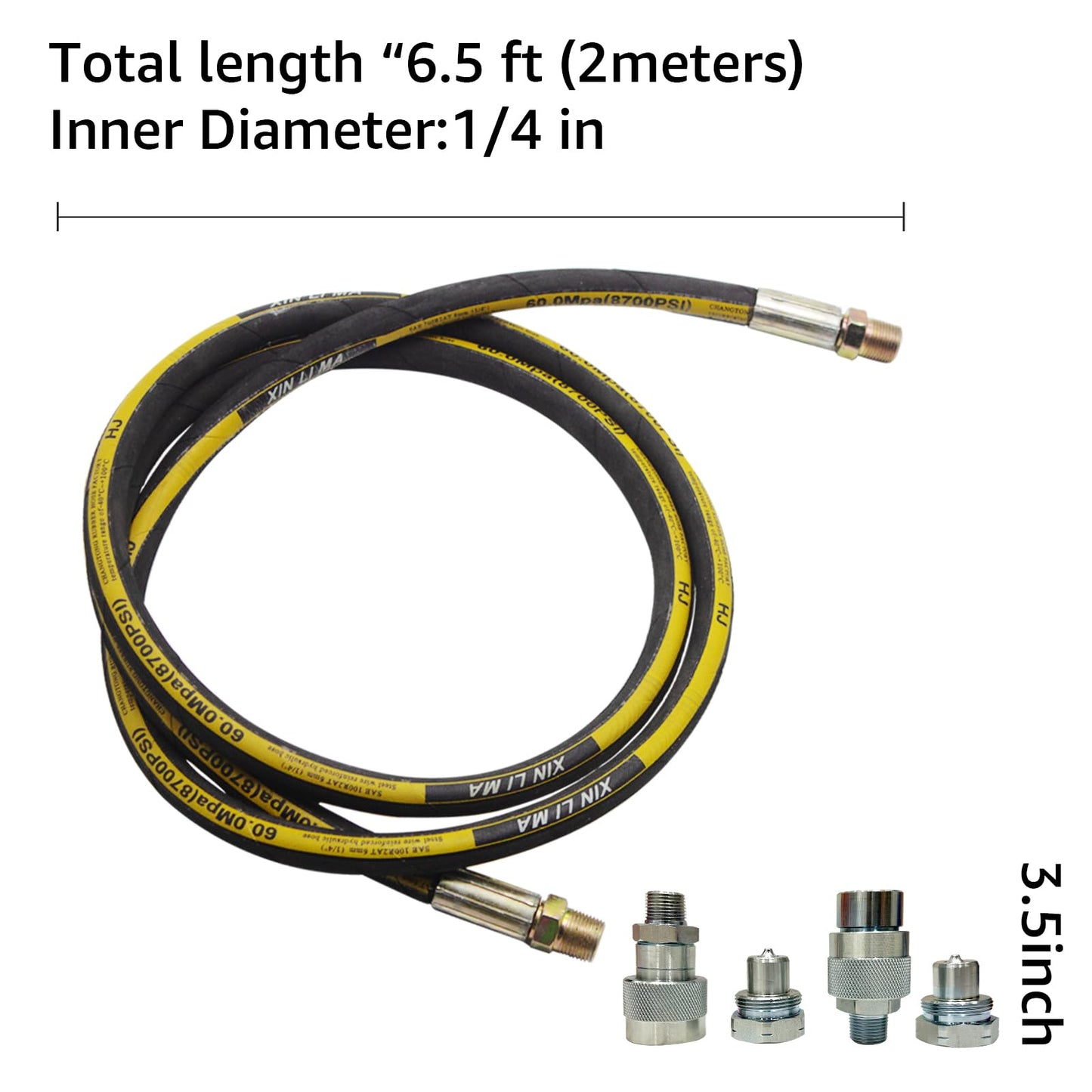 BESTOOL Air Hydraulic Pump, 10,000 PSI 1/2 Gal Reservoir, NPT 3/8" Oil Outlet, 2PCS Quick Connector, Foot Actuated Hydraulic Pump Air Treadle for Auto Body Frame Machines and Pulling Post, Yellow