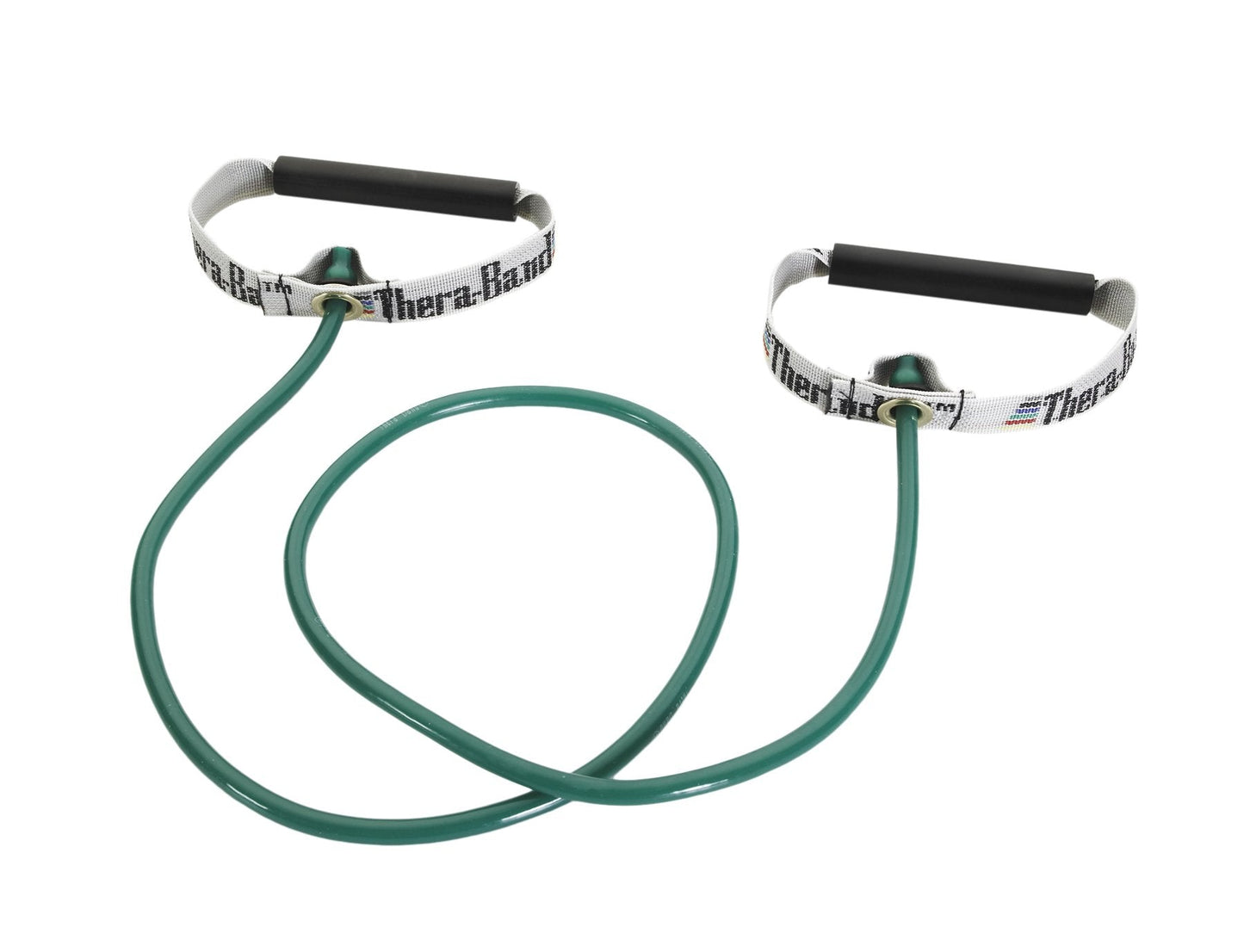 THERABAND Resistance Tubes, Professional Latex Elastic Tubing with Hard Handles For Exercise, Physical Therapy, Lower Pilates, At-Home Workouts, & Rehab, 48 Inch, Green, Heavy, Intermediate