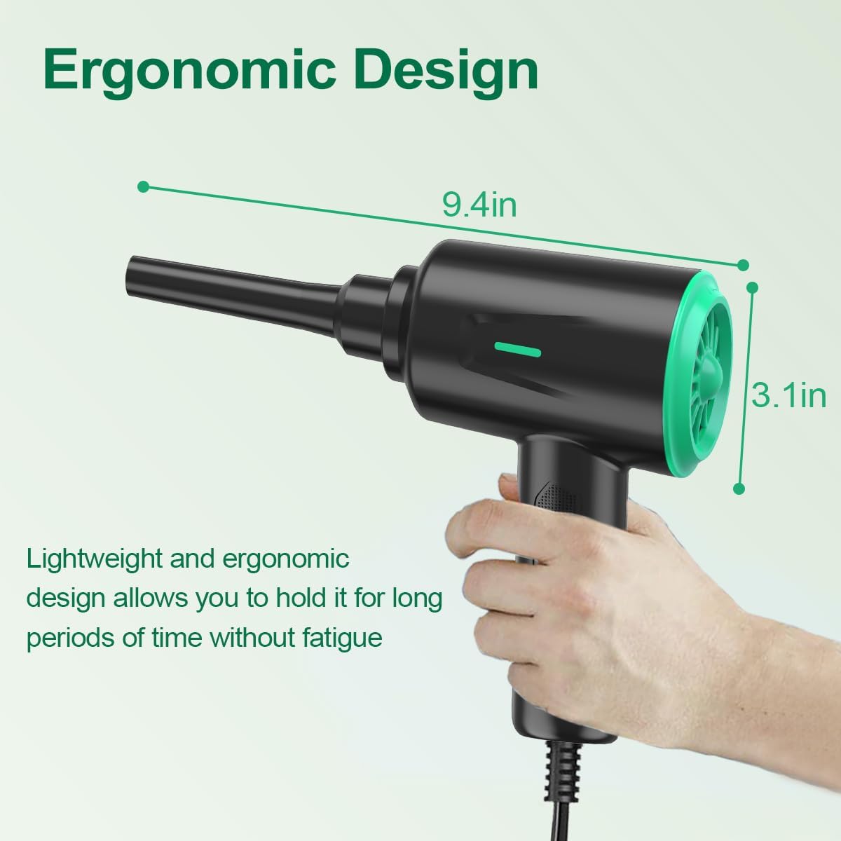 5.74oz 2 Meudeen Air Duster - Electric Air Blower - High Power Cleaning for Computer - PC - Gear Compressed Air