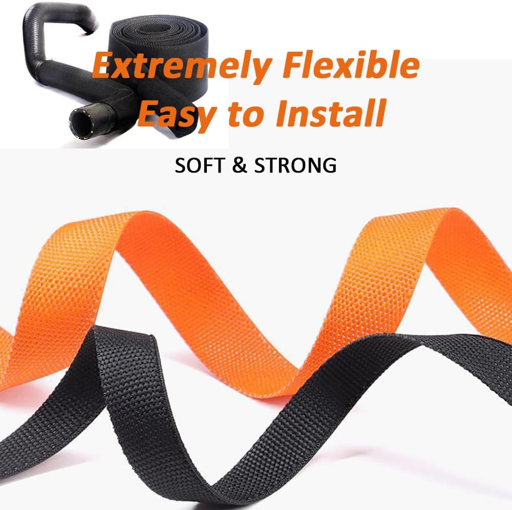 ROCKDIG 4 3 inch 2:1 FT Heat Shrinkable Braided Sleeving Heat Shrink Sleeve Abrasion Protection Flexibility Wiring