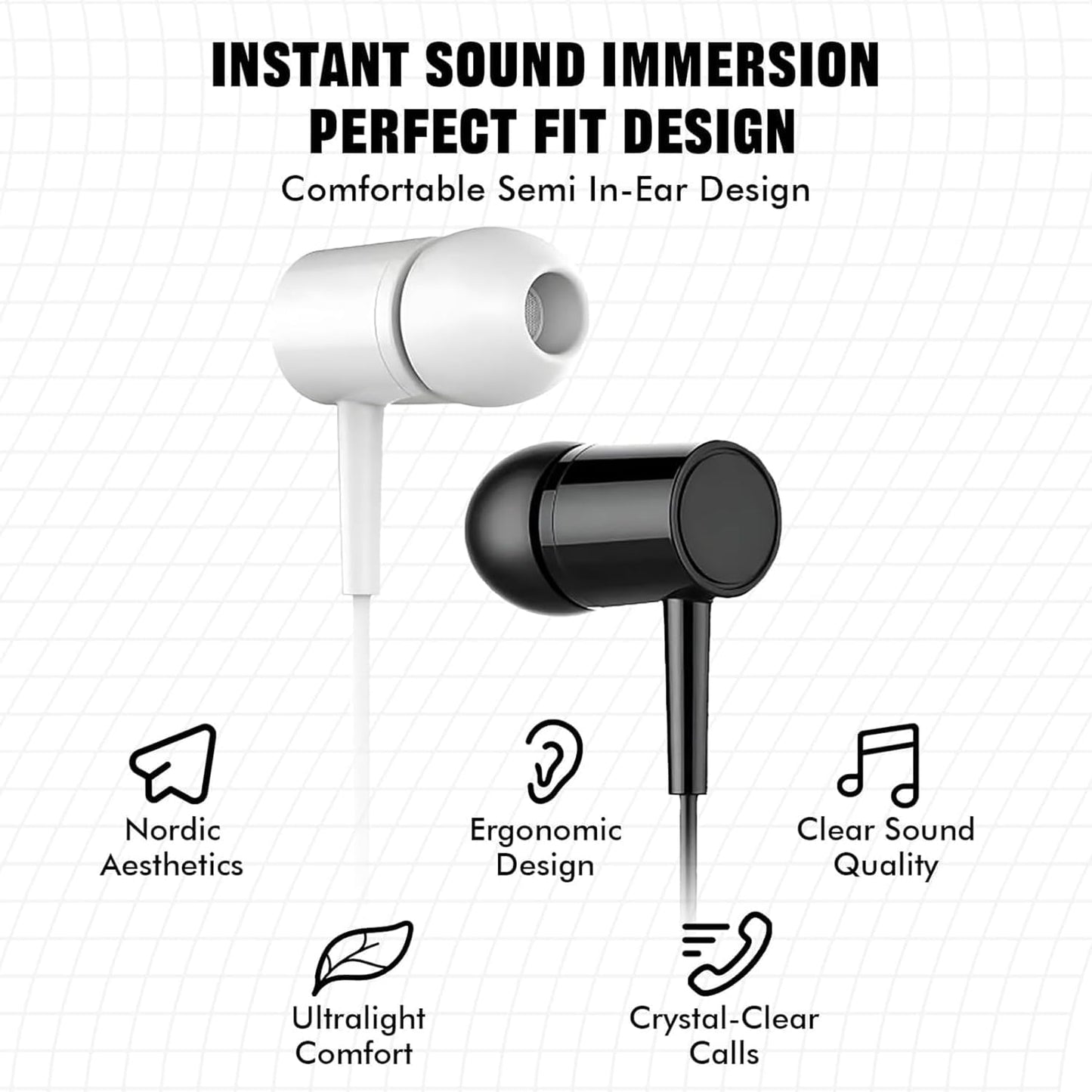 Generic 2 Pack 3.5mm Wired Earbuds in-Ear Headphones, Earphones with Microphone, Noise Isolation Corded for Plug Ear