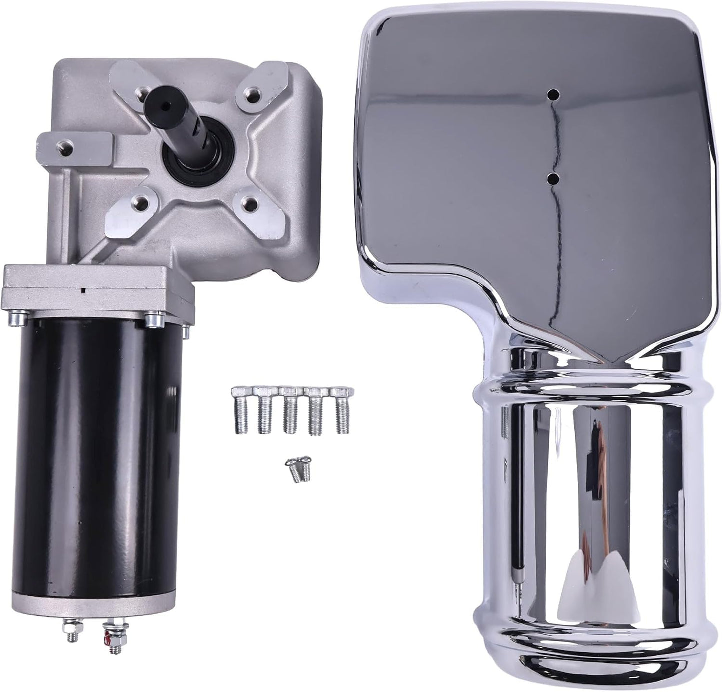 Solarhome 12V 1.2 HP 900W 60 RPM 60:1 Dump Truck Roll Tarp Motor with Chrome Cover