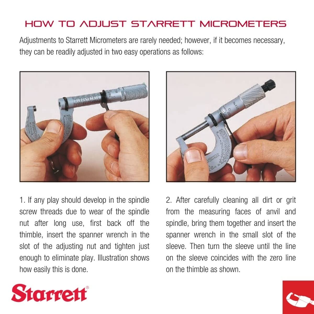 Starrett Outside Micrometer Set with Smooth Friction Thimble, Combination Ratchet and Speeder - American Pride Theme, 0-4" Set Range, .0001" Graduation - SAPT436.1XRLZ