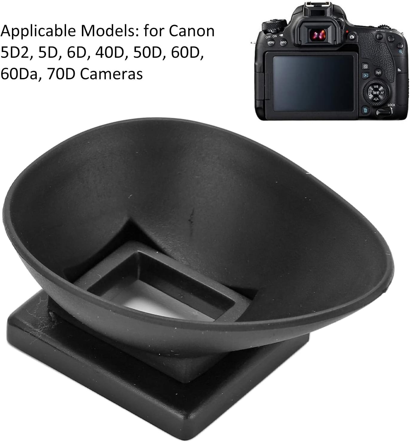 22MM 5D 6D 70D Camera VIEWFINDER Eyecup Rubber Cover with Spirit Level