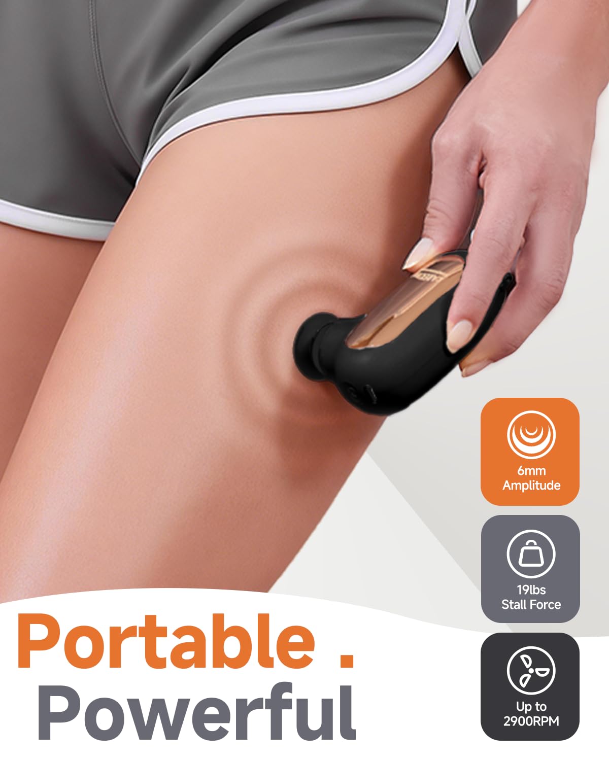CAREKING Mini Massage Gun, Deep Tissue Small Muscle Massager for Pain Relief, Travel Massage Gun for Neck Shoulder Thigh Back, Handheld Massager for Office, Birthday