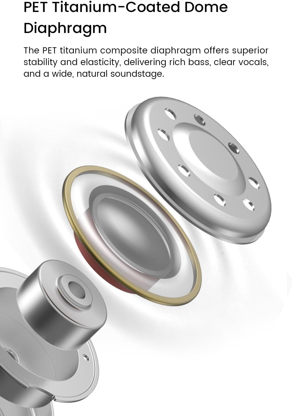 1DD 0.78 2pin Bunny Gaming Earphones with Single Dynamic Dual-Chamber Driver, Wired Earbuds IEM, Monitor with Bass Boot