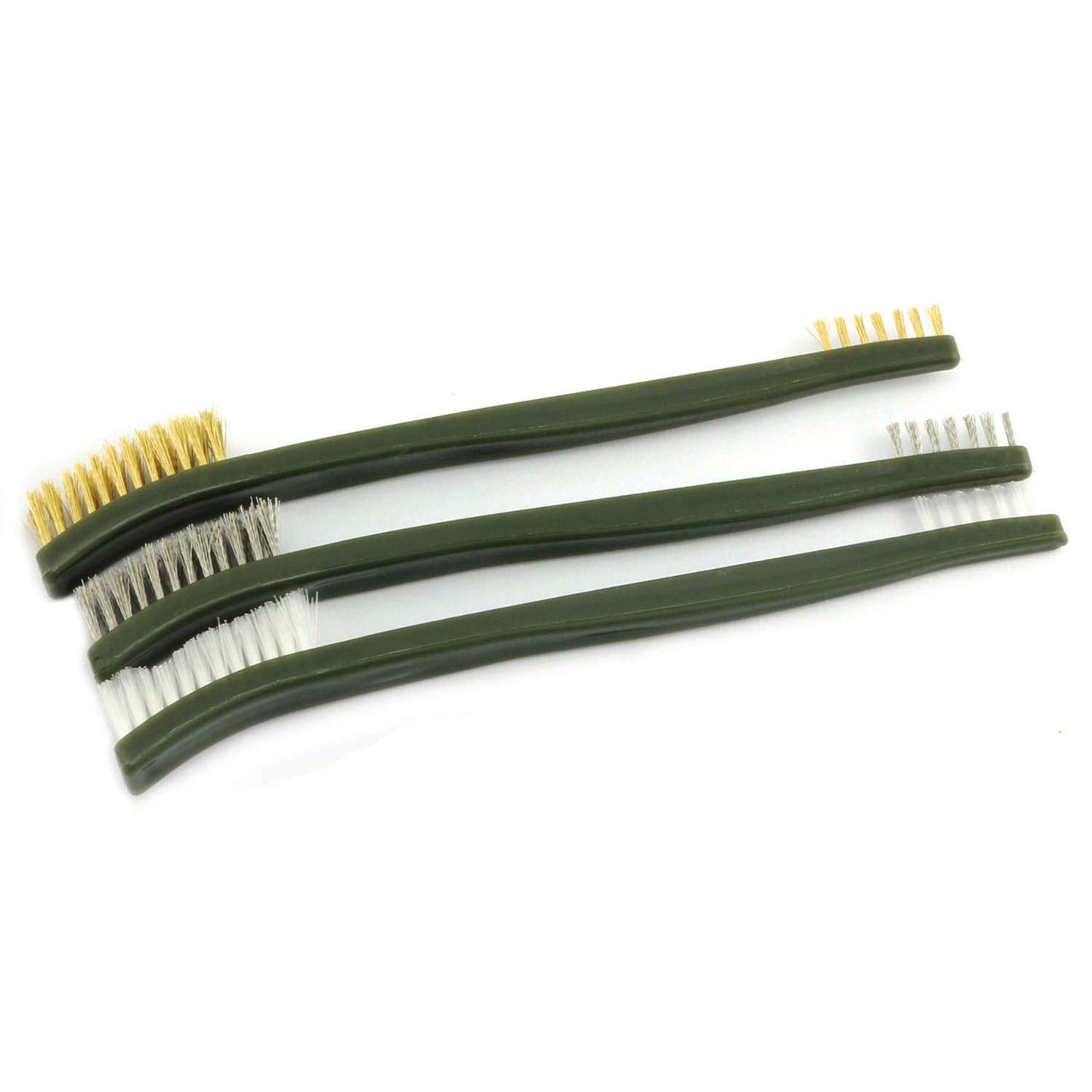 RuiLing 6-Pack Double-Ended Cleaning Brushes (2 Stainless Steel + 2 Brass + 2 Nylon)