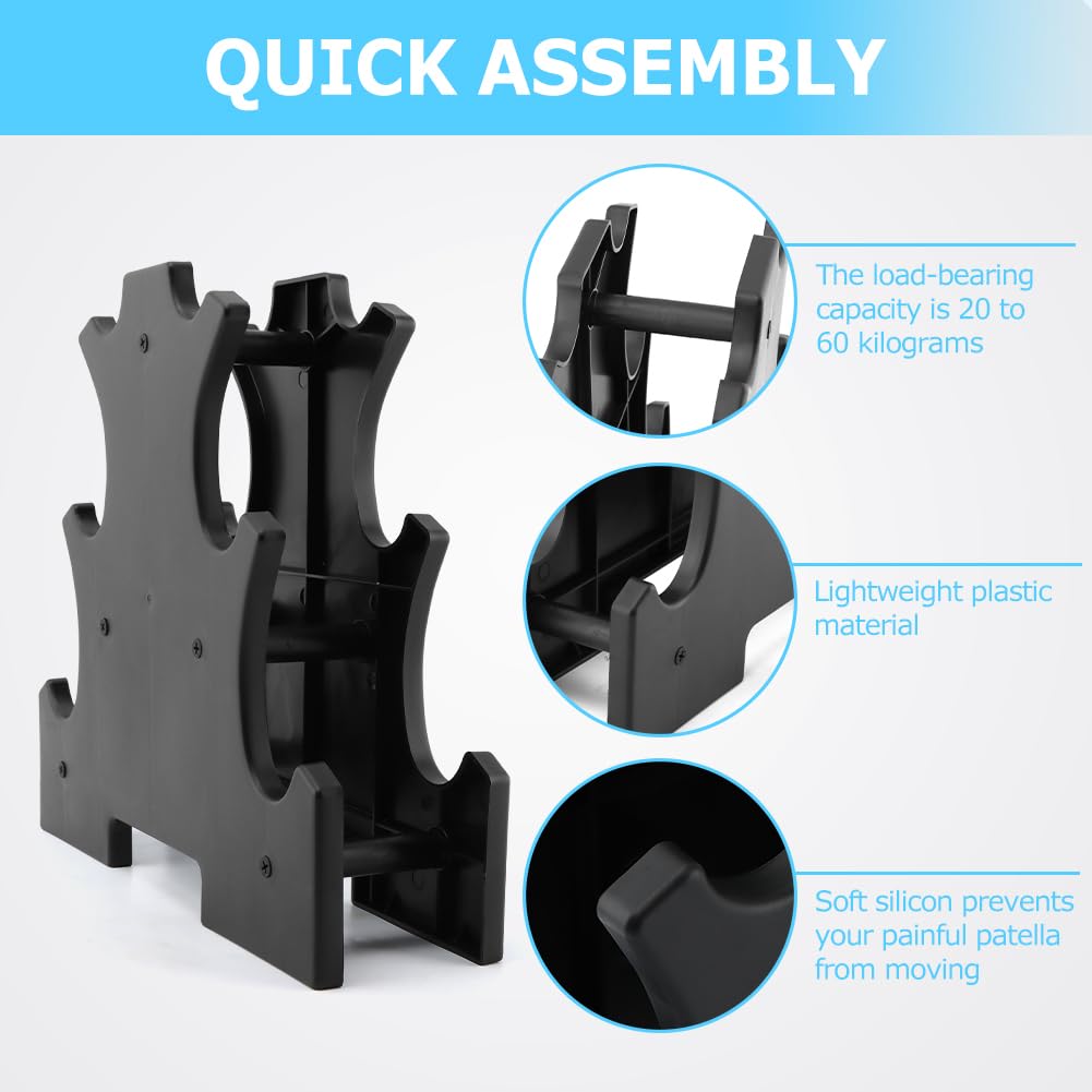 Dumbbell Rack Stand Only, A-Frame Dumbbell Storage Rack with Handle, Tree Shape Compact Weight Hold, Multilevel Weight Storage Organizer for Home Gym Workout