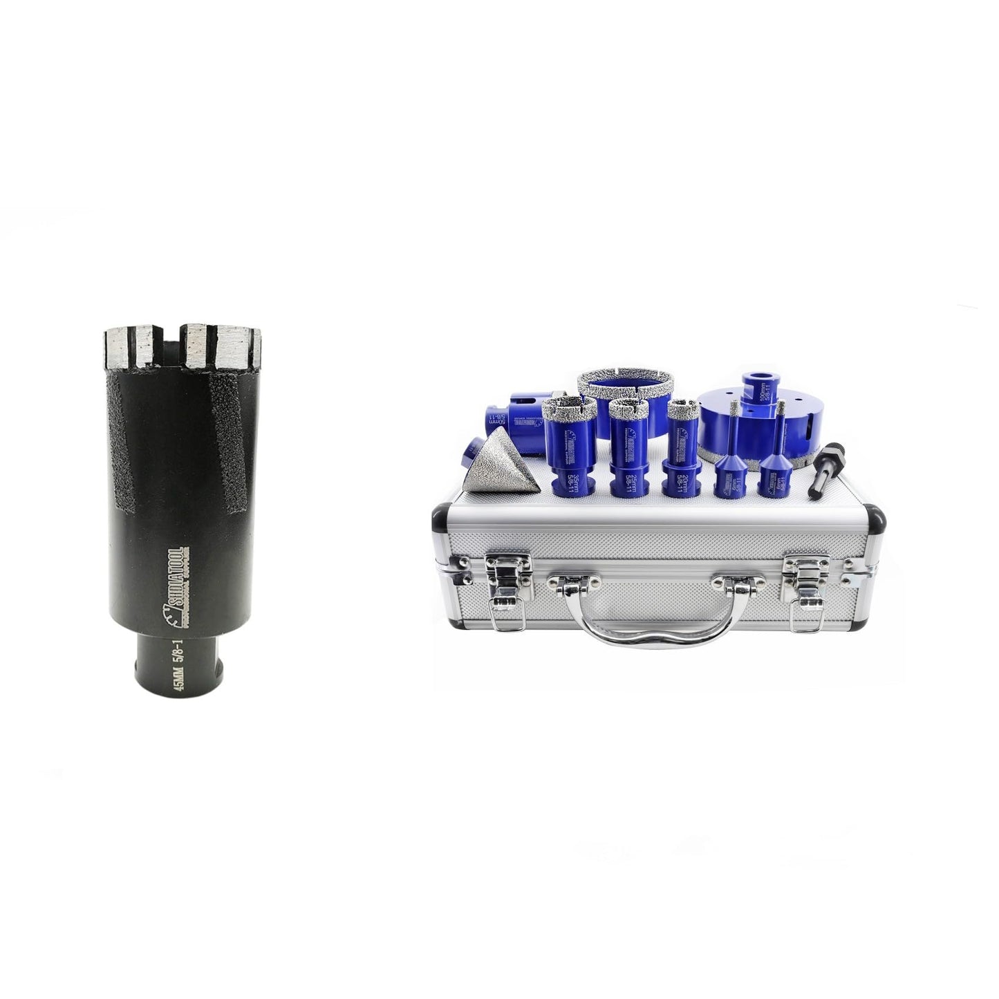 SHDIATOOL Diamond Core Drill Bits for Hard Stone Concrete Marble Granite Brick Laser Welded Dry or Wet Hole Saws