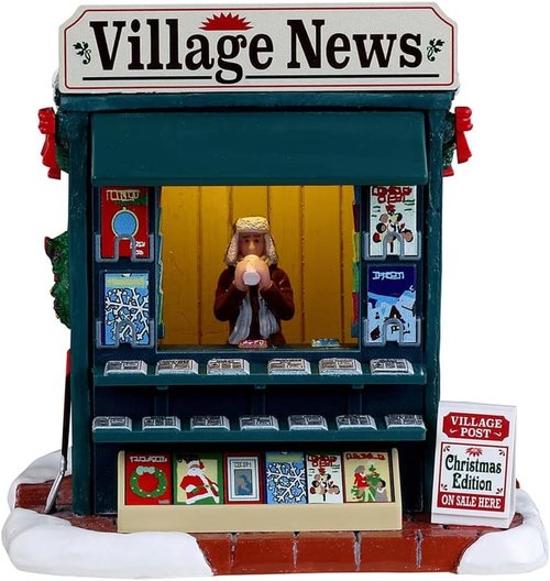 Lemax Good News Day Figurine - AC Adaptable Design | Perfect for Holiday Decor #34088