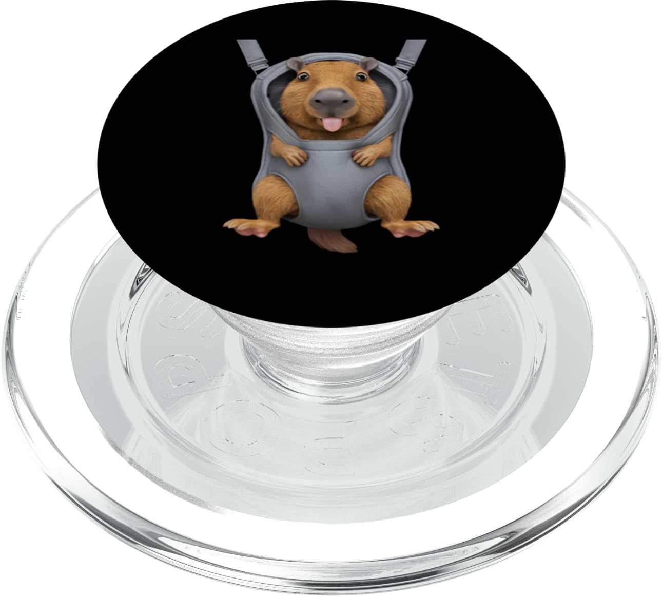 Capybaras Animal Lover PS Funny Capybaras In A Baby Carrier. Animal Lover PopSockets PopGrip for MagSafe