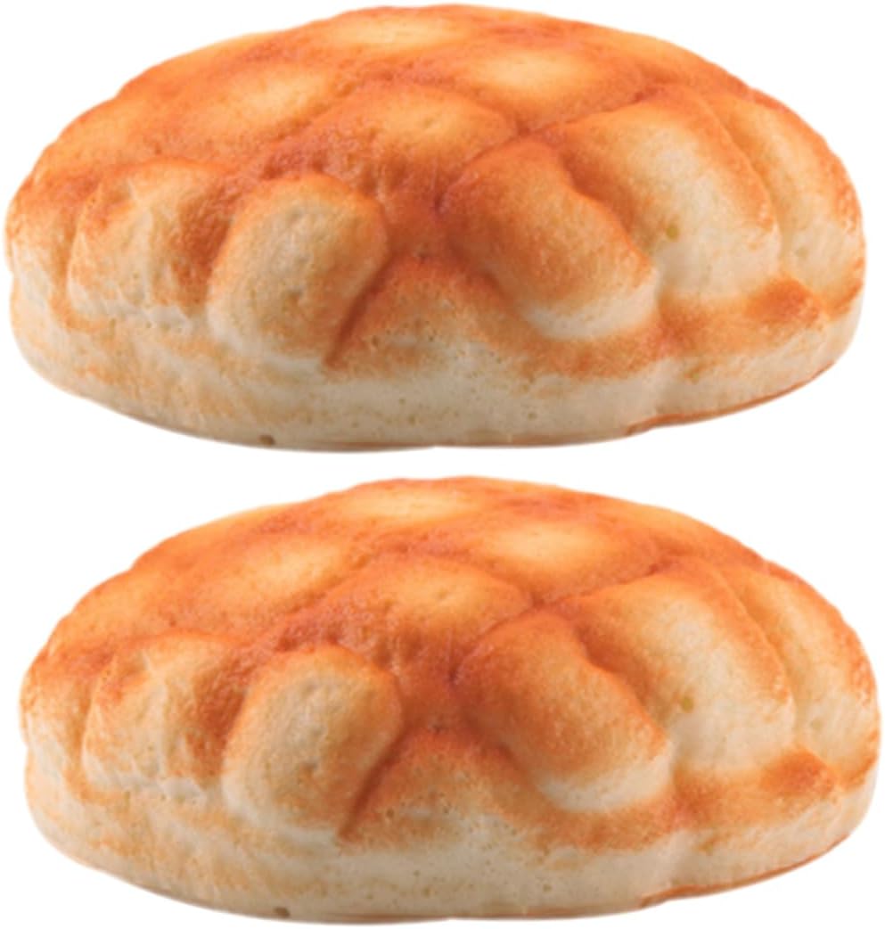 2pcs VOSAREA Simulated Pineapple Bread Decor Realistic Faux Bread Model for Home Bakery and Photography Props Pu