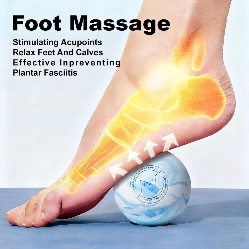FITZELAR Massage Lacrosse Balls for Myofascial Release, Quality Certification, Massage Deep Tissue for Back and Shoulder, Trigger Point Therapy, Muscle Knots, Relieving Muscle Pain