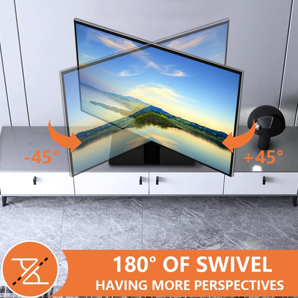 KKTONER 13 inch 43 inch 77LBs Universal TV Stand Base for to LED TV Table Top TV Mount Stand with Swivel Height