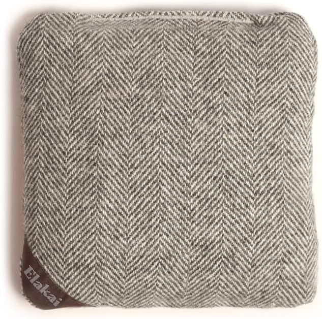 Elakai Cornhole Bags All Weather Single Sided Herringbone Regulation Size and Weight Set of 4 Size 6 in x 6 in