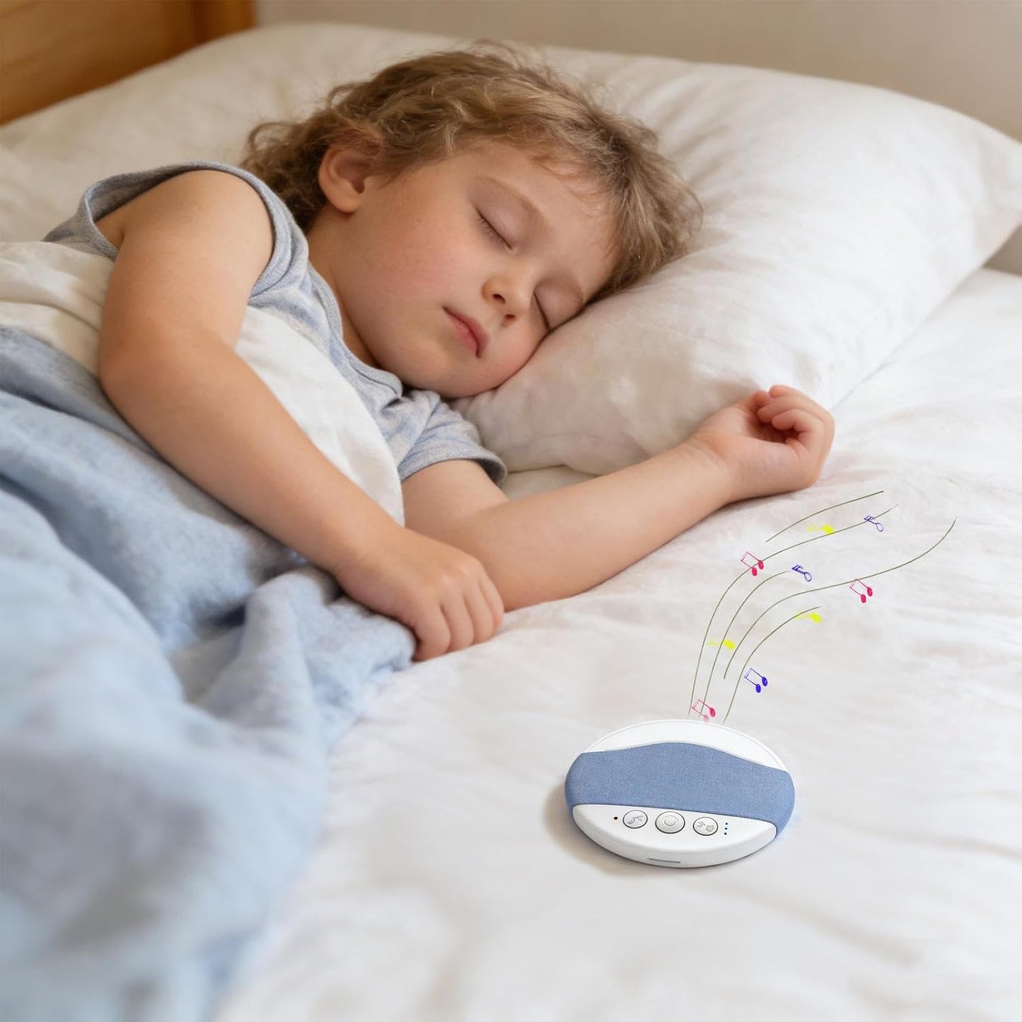 Generic 9.8x1.3cm, Pillow Speaker, Rechargeable Design, Wireless Music Box with White Noise, Comfortable Pillow