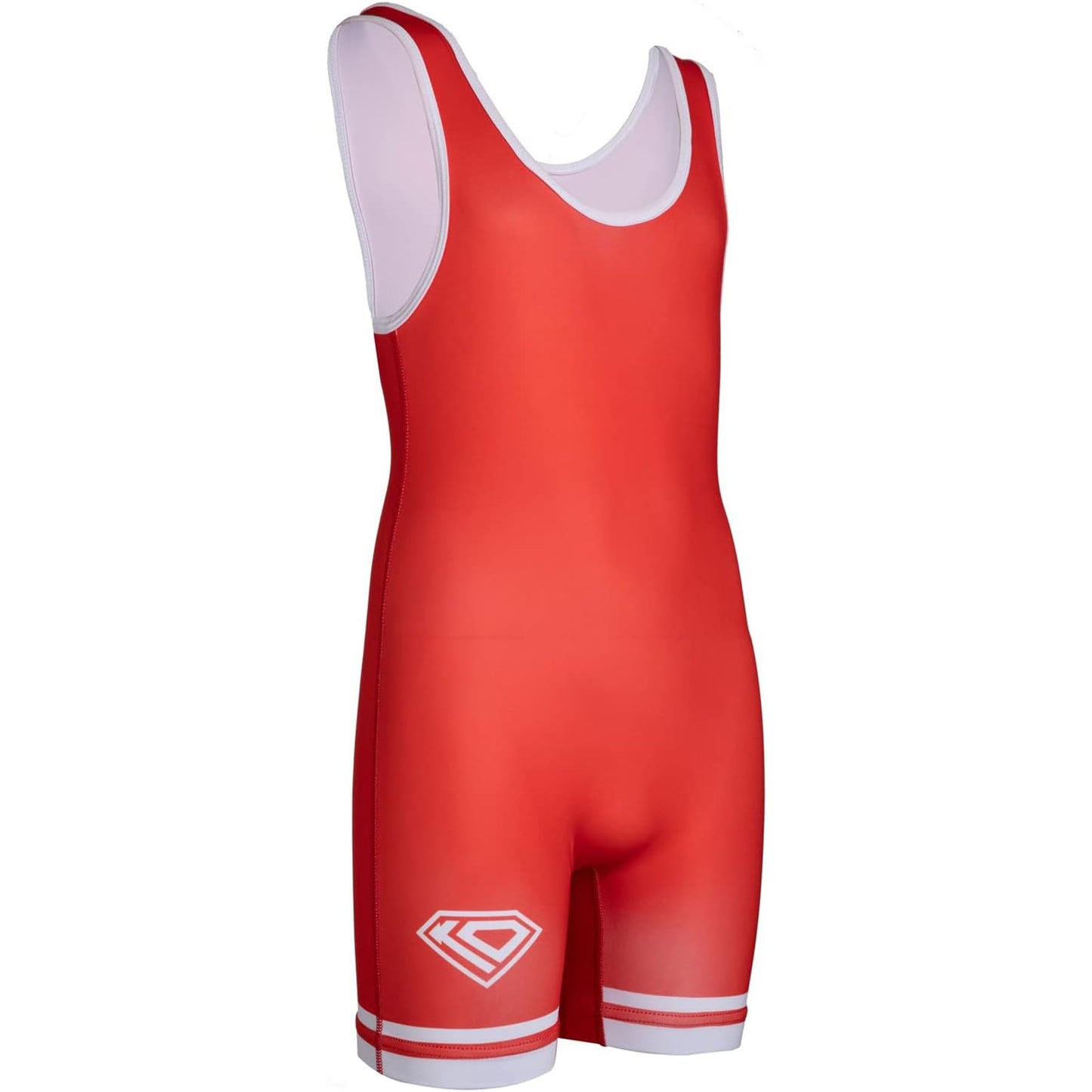 KO Sports Gear Unisex Wrestling Singlet for Youth Wrestlers - Wrestling Singlet for Boys & Girls - Bold Durable Uniform, Stretchy Breathable Material - Red, Youth Large