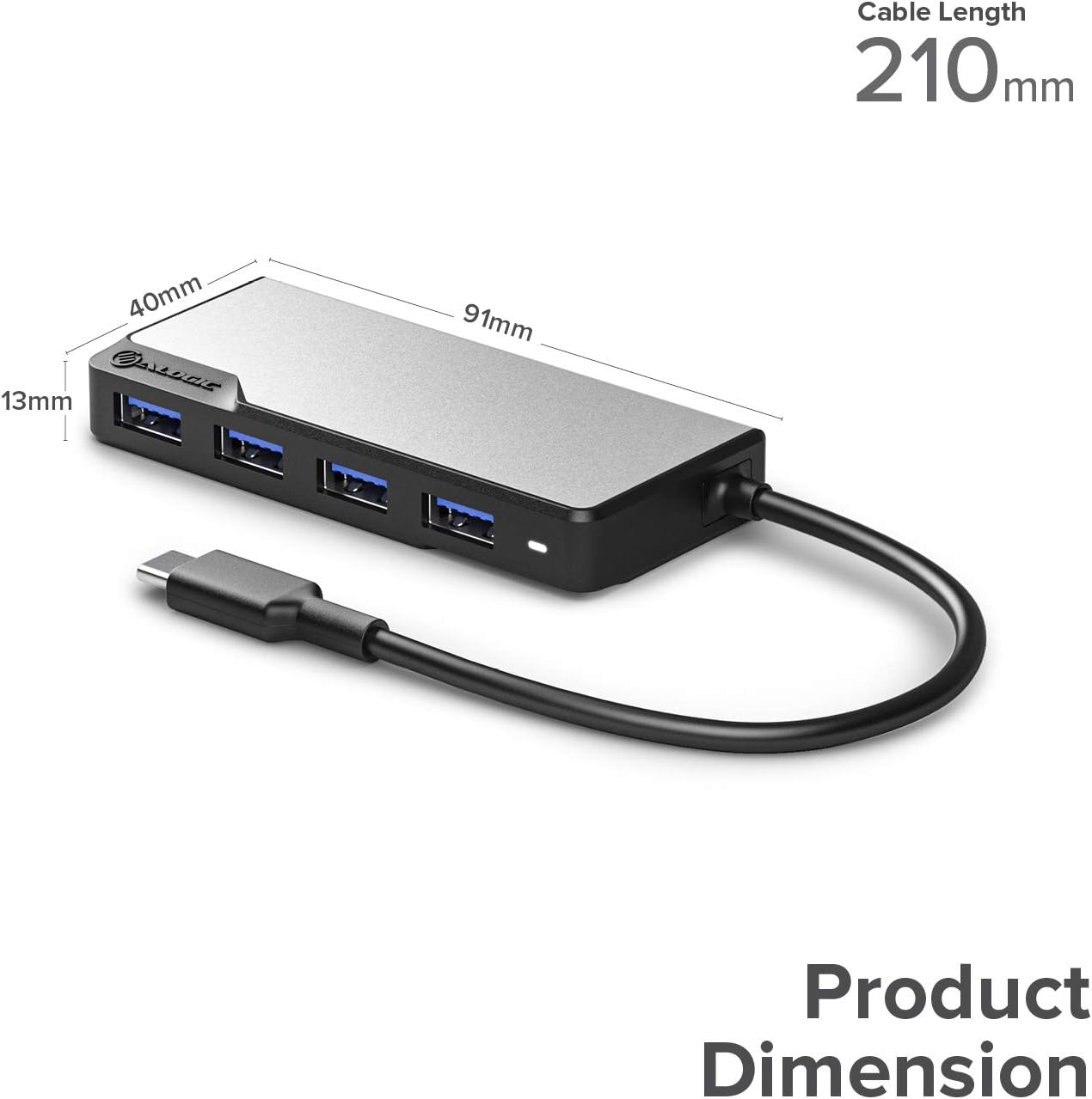 ALOGIC 4in1 4xusb-a 3.0 UCFUUA-SGR USB-c Fusion Swift Hub Dock USB Space Grey