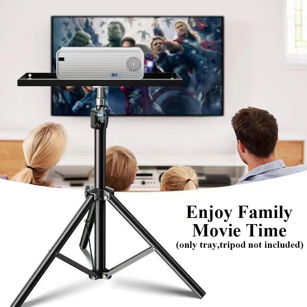 HANTAQ Projector Laptop Notebook Tray, Projector Tray Platform Holder Pallet for Tripod Stand Mount,Widely Use