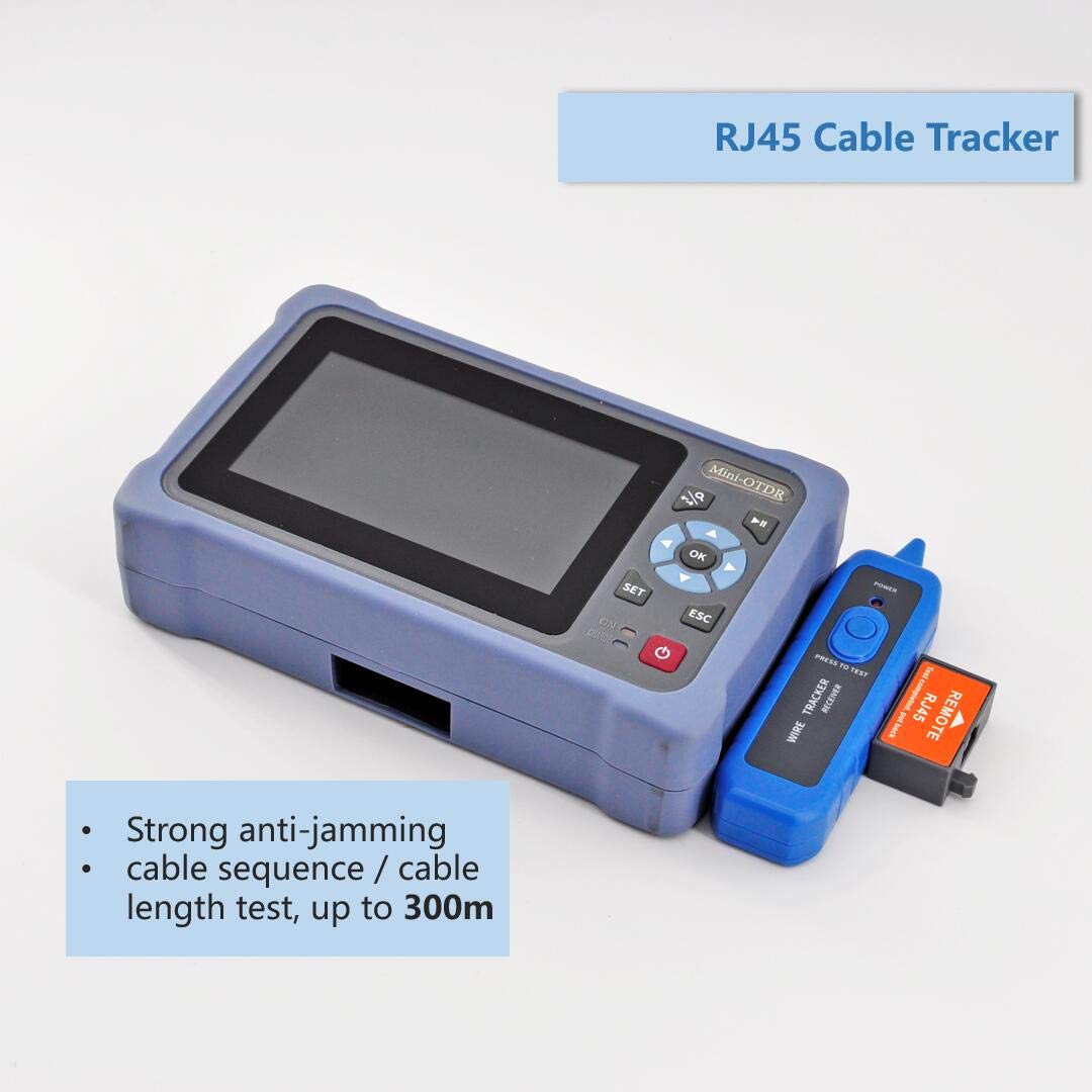 QIIRUN Portable OTDR Fiber Optic Tester 1310/1550nm 26/24dB - Easy-to-Use Optical Time Domain Reflectometer, 4.3" Touchscreen Handheld Fiber Tester with VFL OPM OLS, Complete Kit for Field Testing