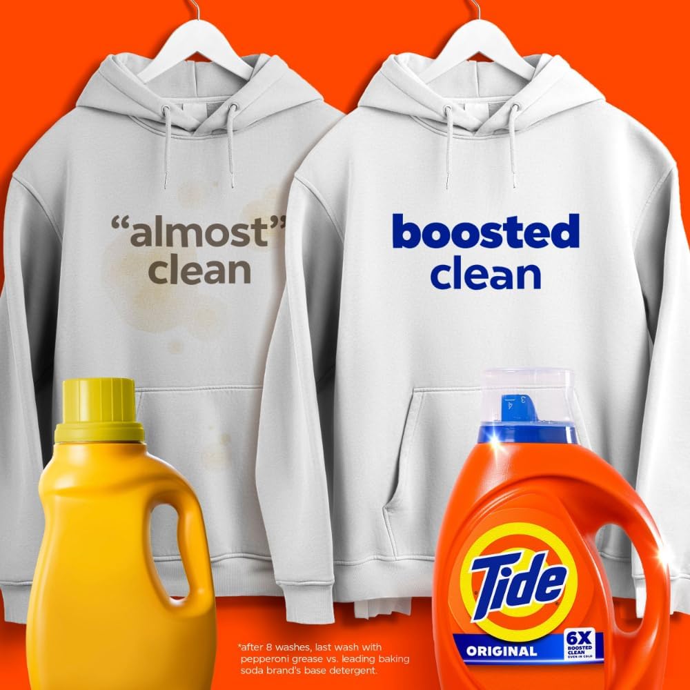 Tide Liquid Laundry Detergent - Original Scent, 64 Loads, 80 FL OZ | Powerful Stain Removal