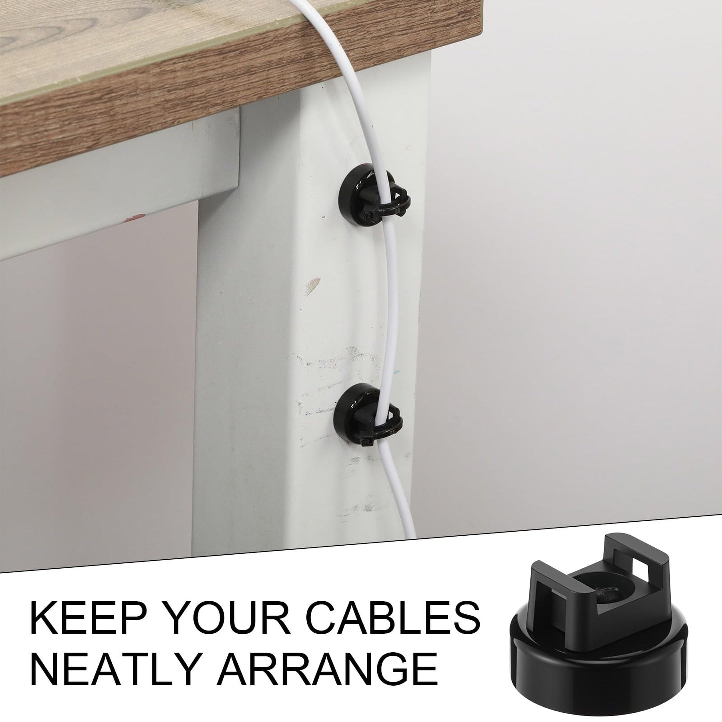 Yookeer 48 Pieces Magnet Zip Tie Mount 22 mm Heavy-duty Magnetic Zip Tie Mounts 22LBS Strong Multipurpose Wire Cable Holder Mount for Home Office Wire Management Marine Electrical Wiring