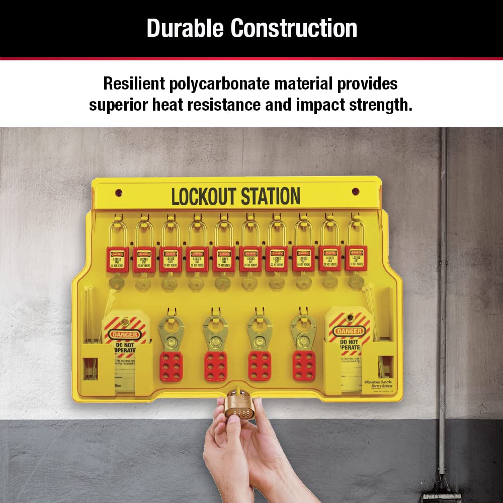 Master Lock 1483BP410 Lockout Tagout Padlock Station