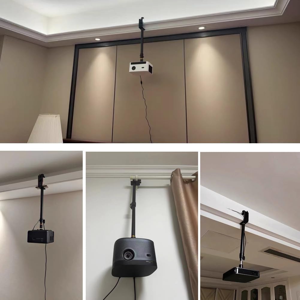 AiFeelife Adjustable Long Arm Projector Ceiling Mount Stand, Universal Desktop Overhead Camera Mount, Metal Projector