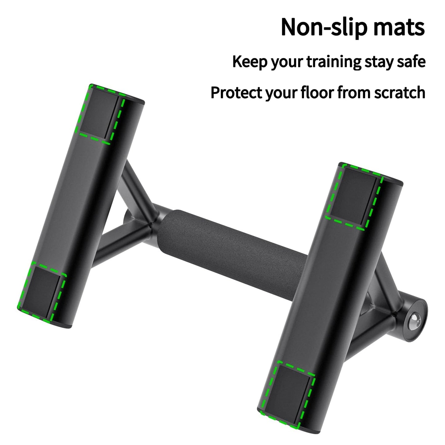 SELEWAERE Metal Parallettes Floor Workout Push Up Handles Non-Slip Pushup Bars Handstand Bars for Calisthenic Fitness Sturdy Steel Tubing with NBR Foam Covered Grip, Load up to 600 lbs