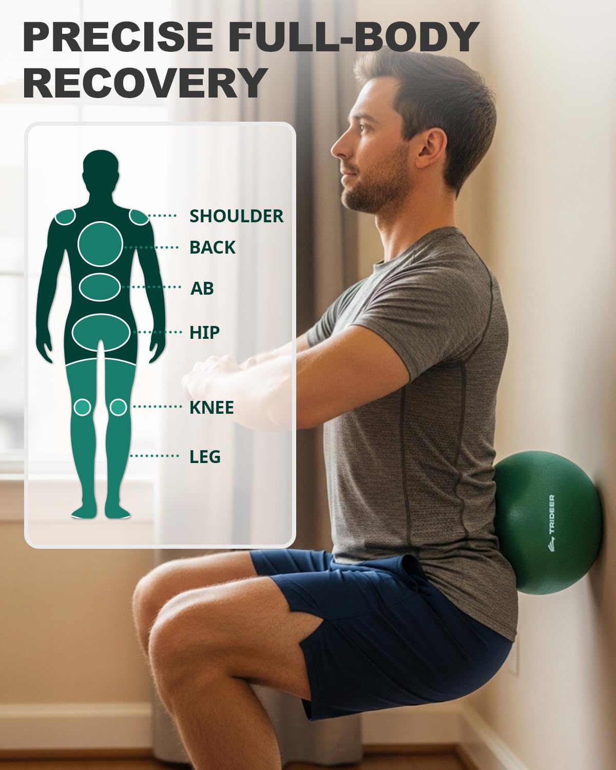 Trideer Exercise Balls Physical Therapy, 9 Inch Pilates Ball Between Knees for Physical Therapy, Mini Exercise Ball - Yoga Ball, Small Workout Balls for Core Strength and Back Support with Pump&Guide