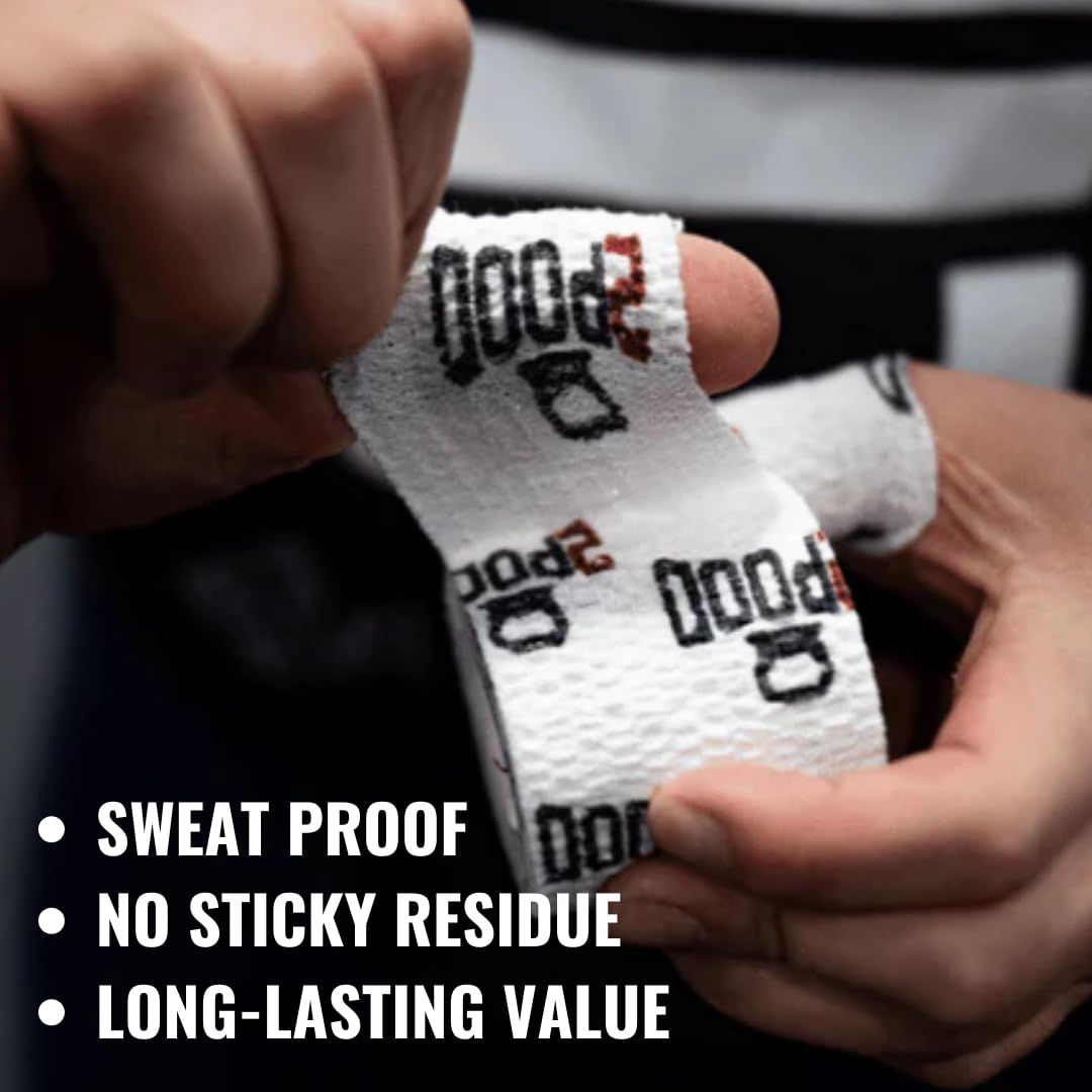 2POOD Lift Heavy Weightlifting Tape 3-Pack | Crossfit Weightlifting Tape | Premium Adhesive Tape for Weightlifters | Easy Stretch & Flexible for Non-Slip Lifting (Black)