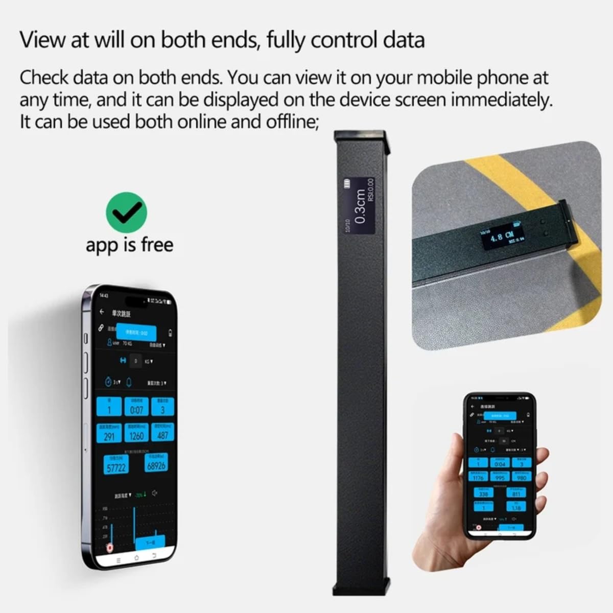 Lubeby Smart Jump Sensor Light Blanket Tester Real time Data Monitoring Force RSI Ground Contact Time Measurement Jumping Device