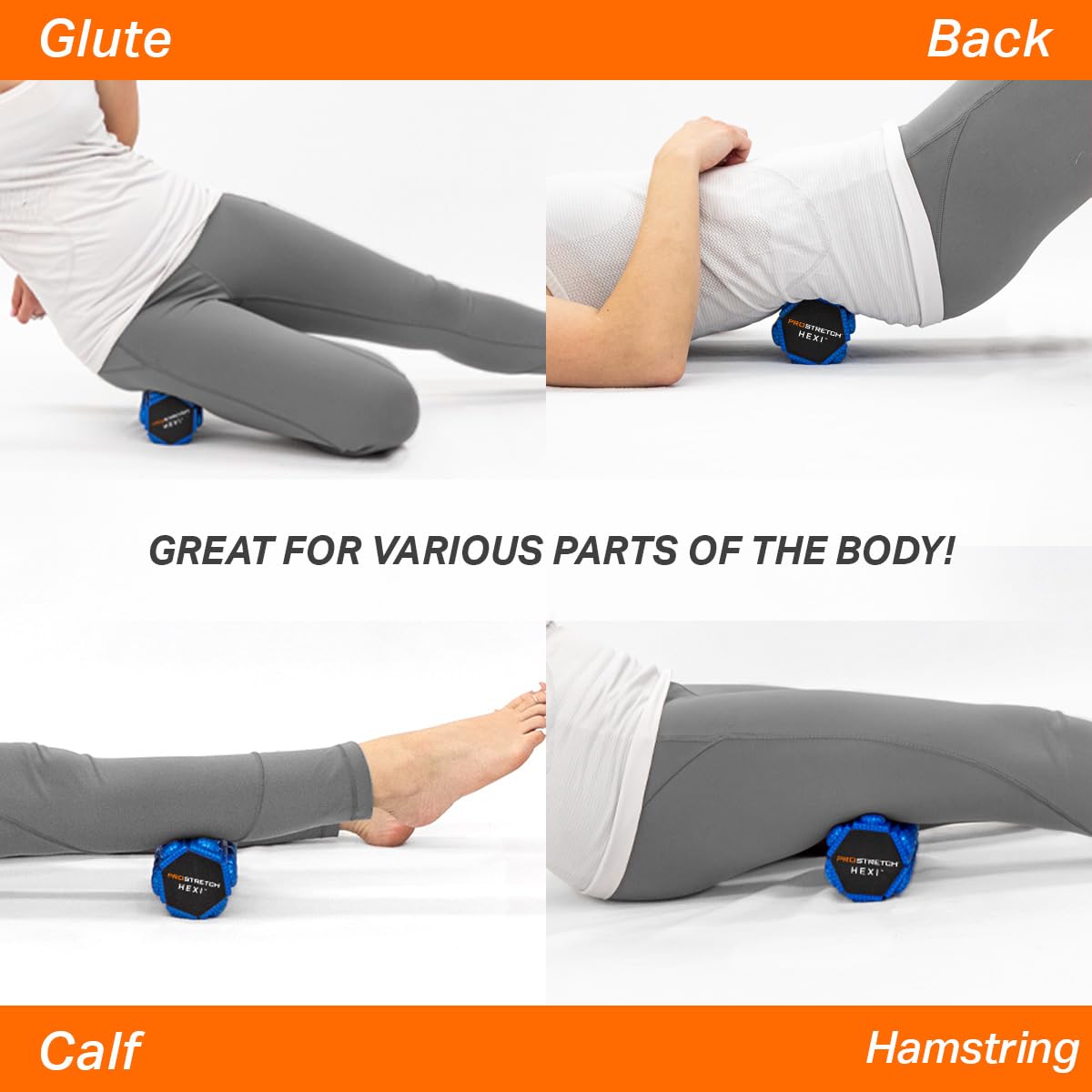 ProStretch Hexi Mini Travel Textured Foam Roller for Deep Tissue Muscle Massage and Myofascial Trigger Point Release