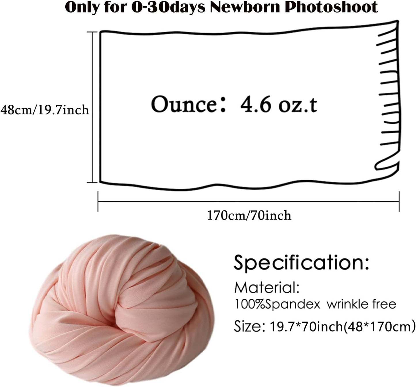 ForBaysy Newborn Photography Props Swaddle Newborn Wraps for Baby Boys Girls Infant Baby Photo Props Shoot Stretch