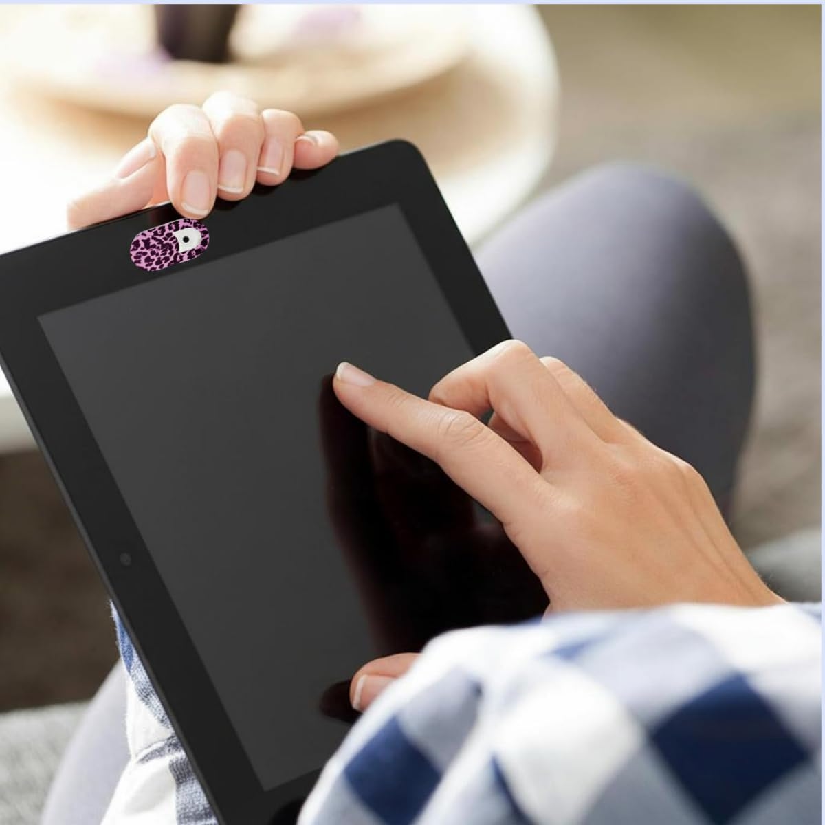 Generic 6Pcs Webcam Covers Slide Leopard Print for iPad Tablet Laptop Blocker Camer Cover Privacy Protection Stickers