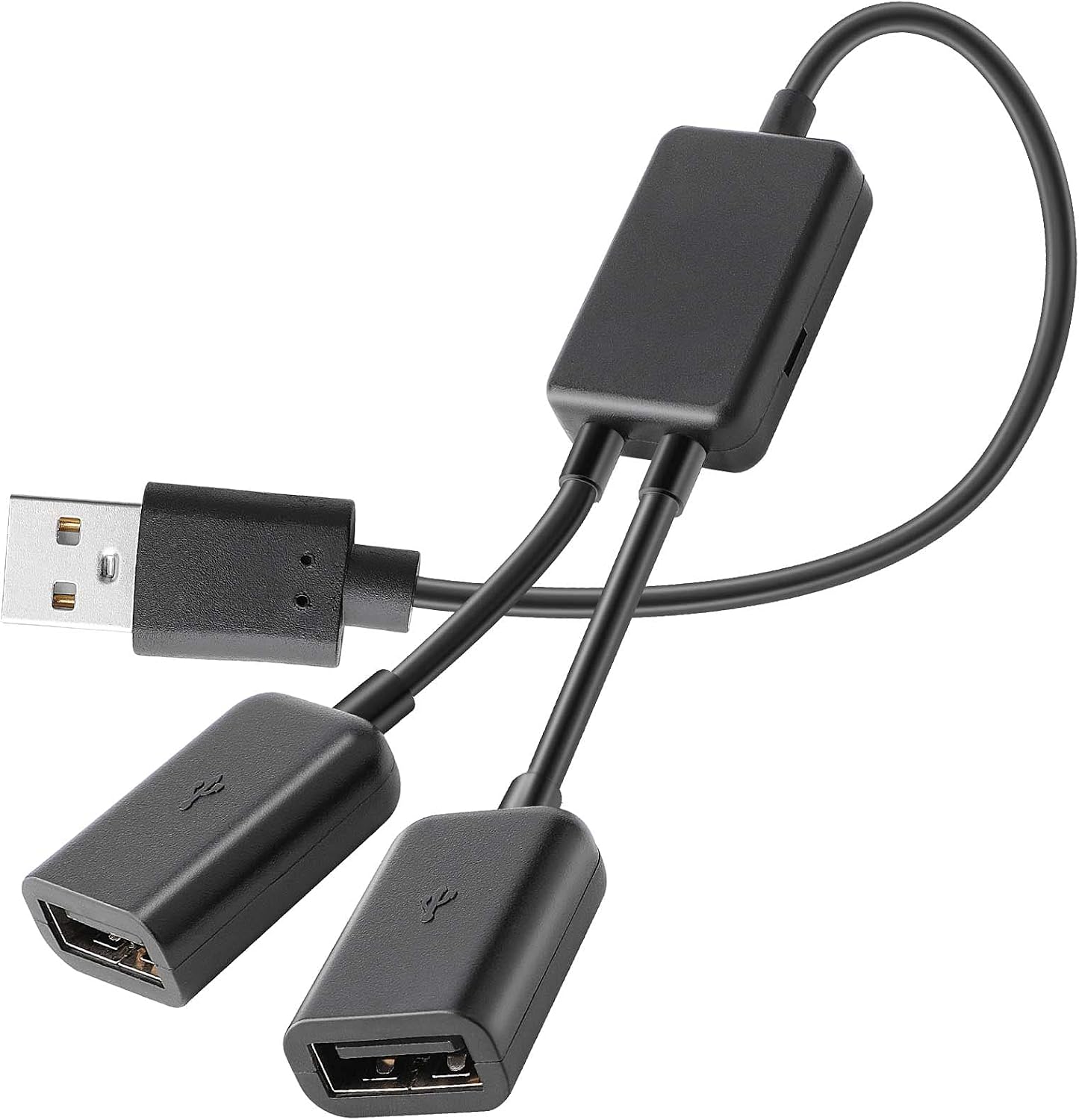 SAISN 1 2 2.0 2 USB Y Splitter Cable Male to Female USB Hub Ports Data Cable Power Cord Charging Extension Adapter Wire