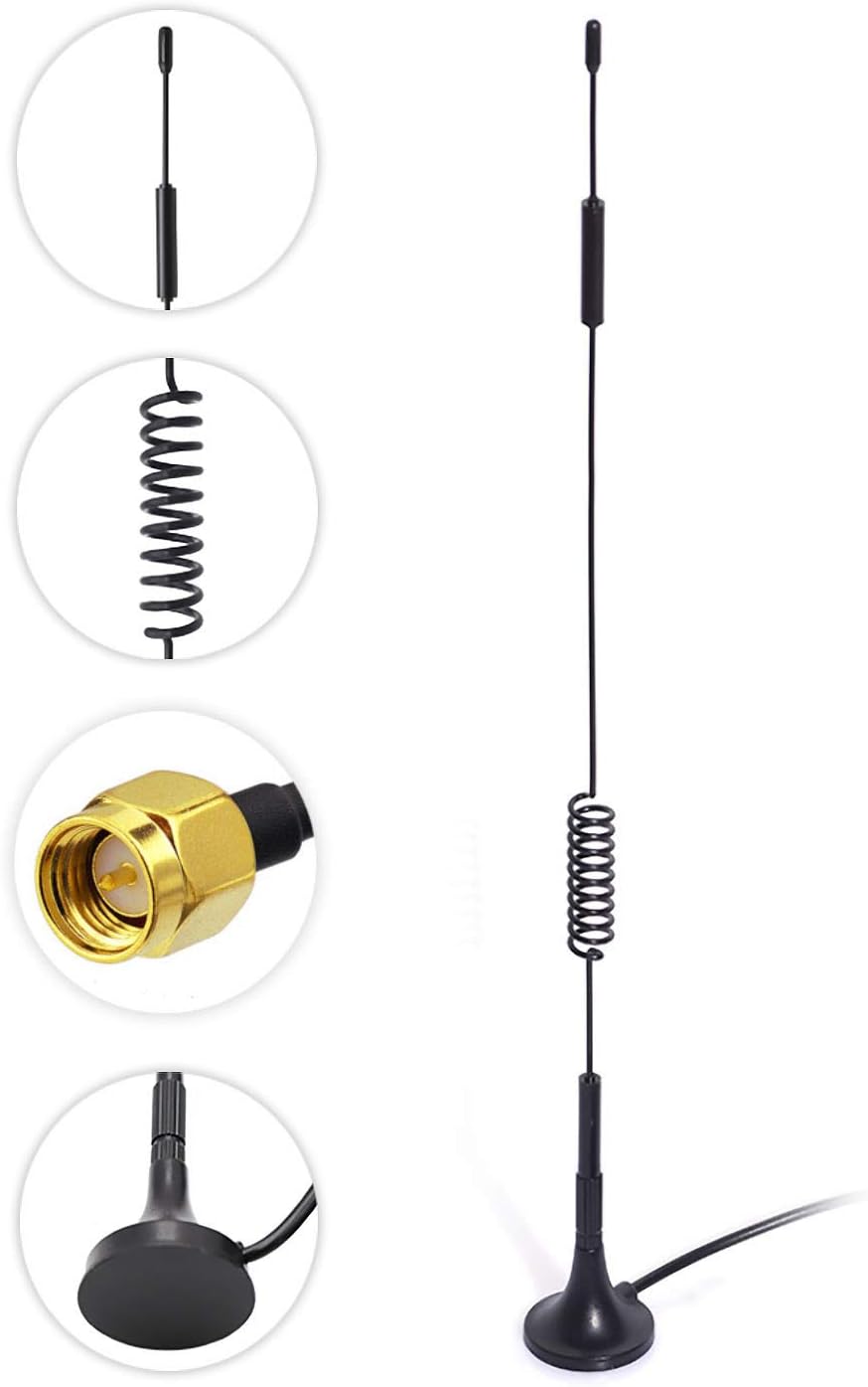 BINGFU 4G 7dBi (2-Pack) 4G LTE Magnetic Base MIMO SMA Male Antenna Compatible with LTE Wireless CPE Router Hotspot