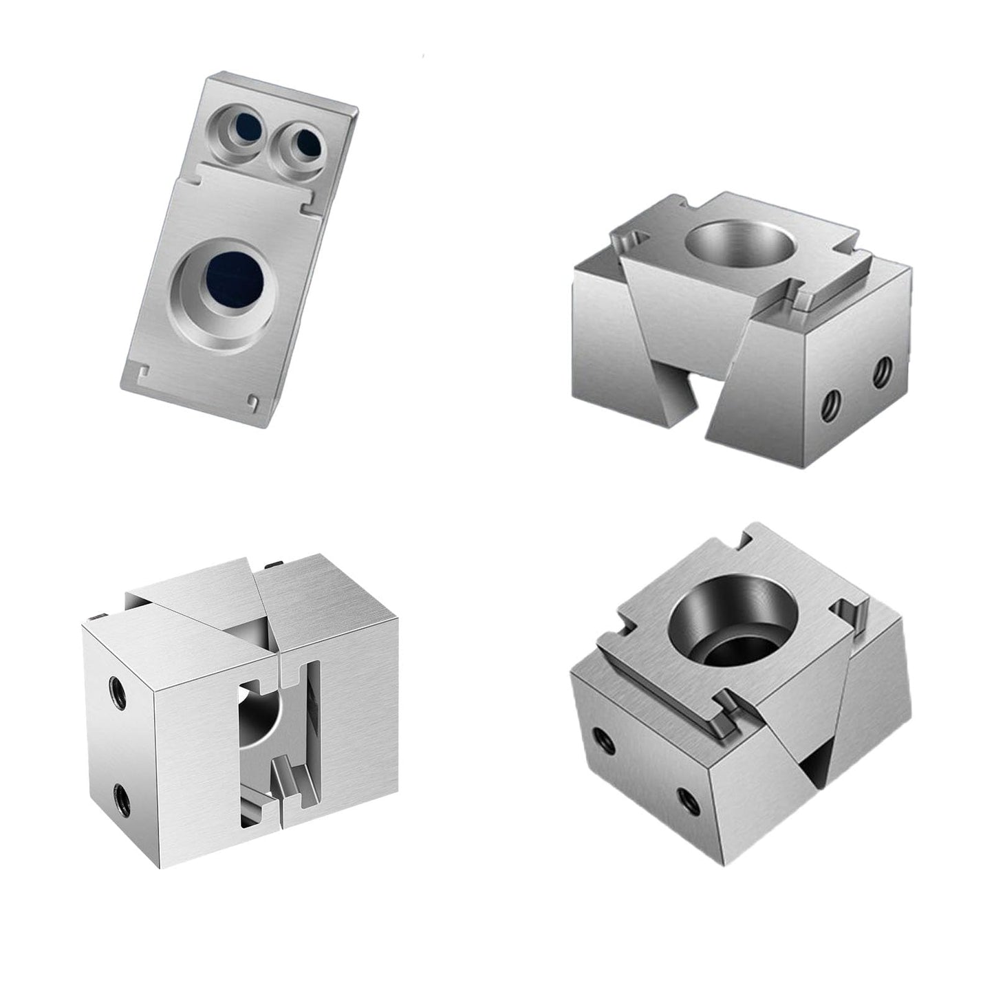 2Pcs Stop Block for CNC Workbench, Push and Pull Action Cam Clamp Support Heavy Duty Milling, Toggle Clamps Control by Air Cylinder or M8 Screws | 5mm Stroke Short Stop Kit