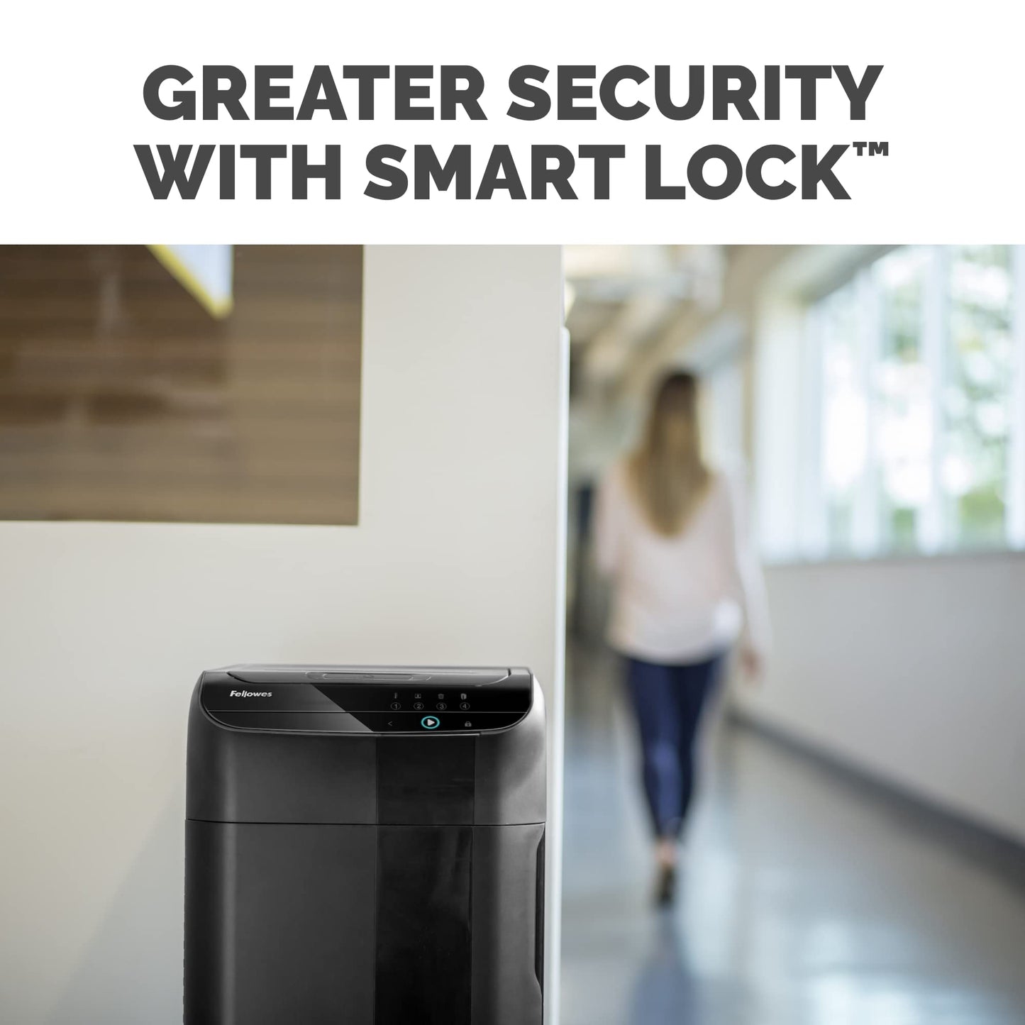 Fellowes AutoMax 350C Cross-Cut Commercial Office Auto Feed 2-in-1 Paper Shredder with 350 Sheet Capacity, Black (4694001)
